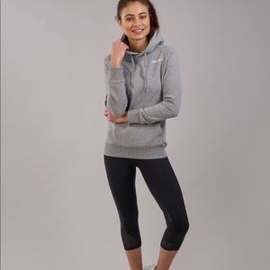 Gynshark Women’s Crest Hoodie - Light Grey Marl